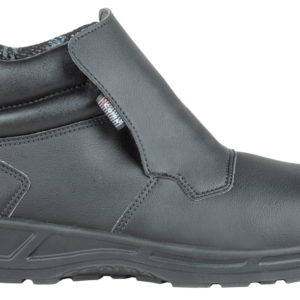 Bota seguridad LAMAR BLACK piel sintética lavable, hidrófuga y transpirable