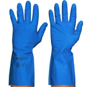Guante reutilizable nitrilo azul