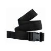 Cinturón nylon poliester liso hebilla de plástico color negro