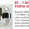 Brazalete porta-identificación reflectante microprimas blanco, goma elástica