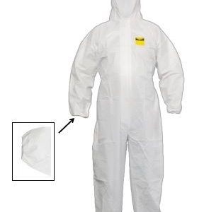 Buzo integral desechable blanco Categoría III protección química y biológica de tipo 5B/6B