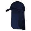 Gorra protección solar con cubrenuca color azul marino
