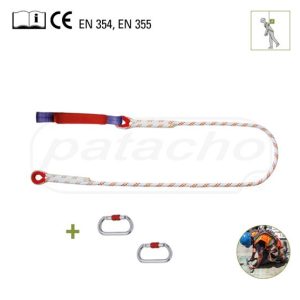 Elemento de amarre/posic. 1,5 m con absorbedor + 2 mosquetones