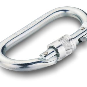 Mosquetón acero mod. AZOR con rosca automática de seguridad