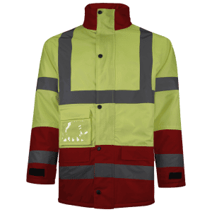 Parka acolchada impermeable alta visibilidad