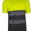 Polo manga corta 100% poliester combinado amarillo/gris SUNNY