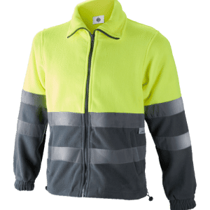 Forro polar alta visibilidad cremallera completa AMARILLO/GRIS MOD.1091C