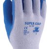Guante látex natural con soporte de algodón Supergrip