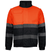 Cazadora acolchada impermeable mangas desmontables alta visibilidad
