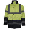 Parka acolchada impermeable alta visibilidad amarillo/marino