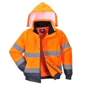 Cazadora acolchada impermeable alta visibilidad mangas desmontables C468 EN - 20471 - 342 - 343