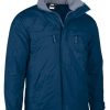 Parka Rip Stop azul marino interior tafetán y forro polar