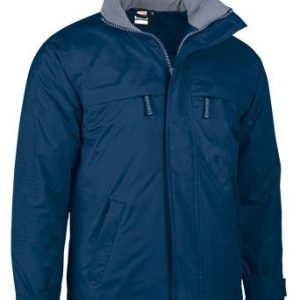 Parka Rip Stop azul marino interior tafetán y forro polar